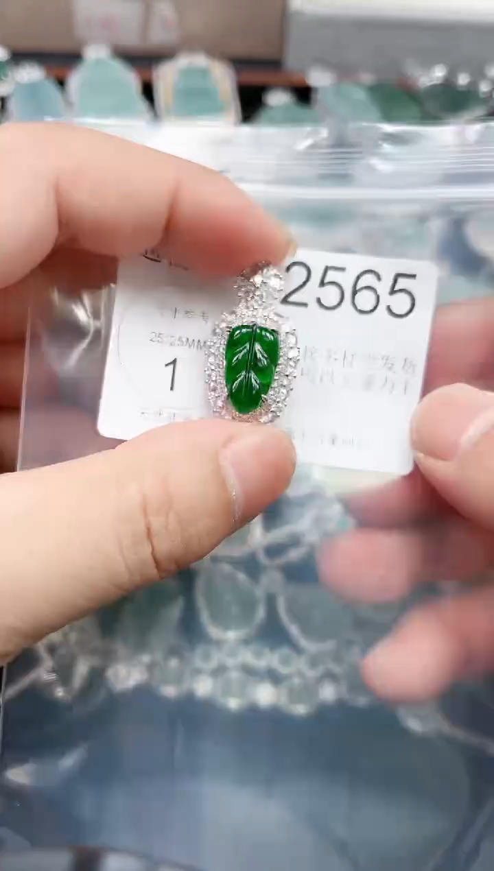 【闪购商品】翡翠颈饰未镶嵌2565赠皮绳