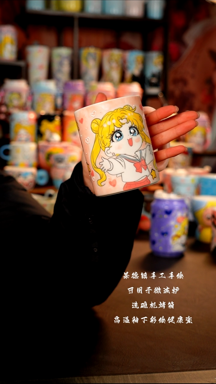 景德镇手工手绘陶瓷杯杯
