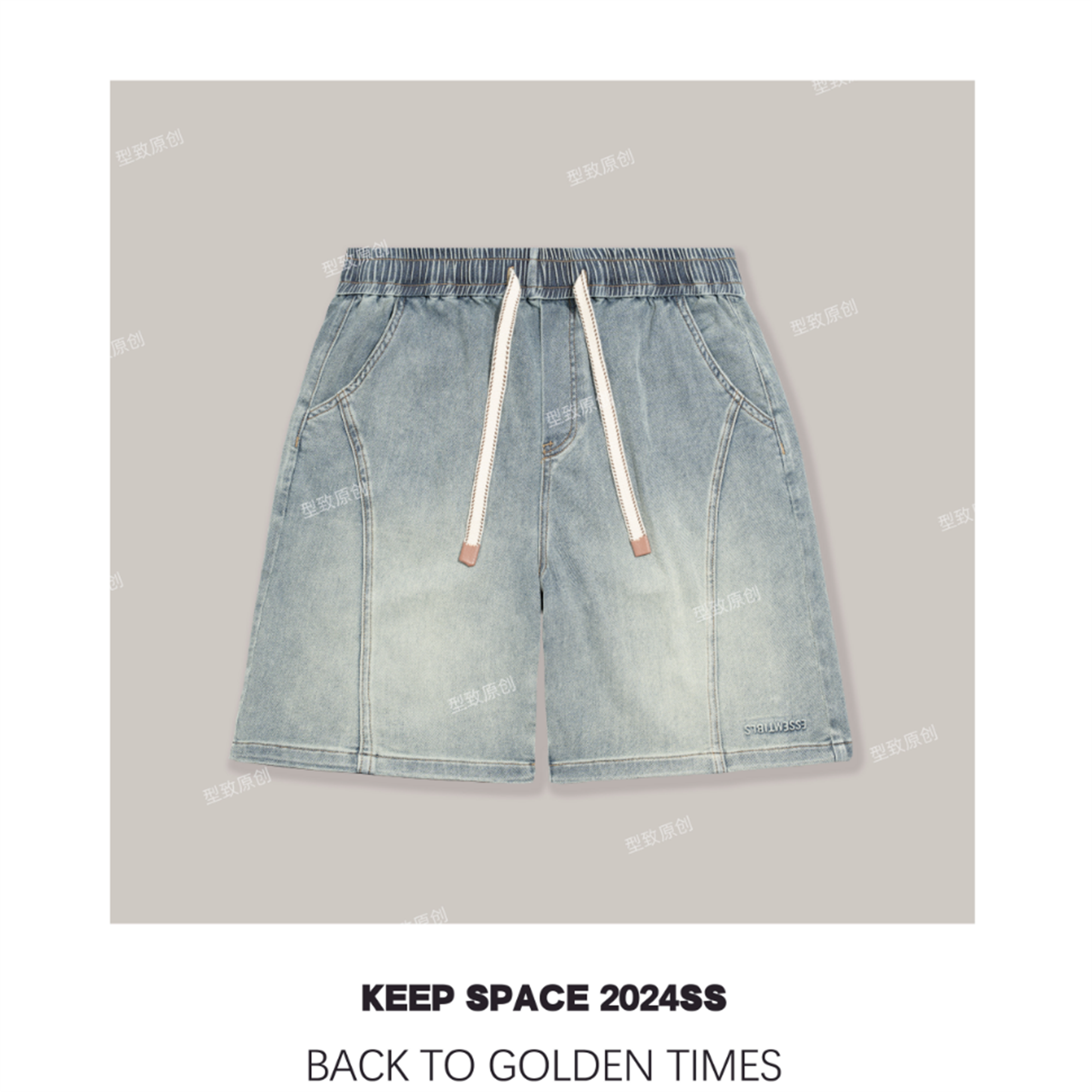 夏季新款复古水洗牛仔短裤宽松百搭薄款五分裤24221#4126