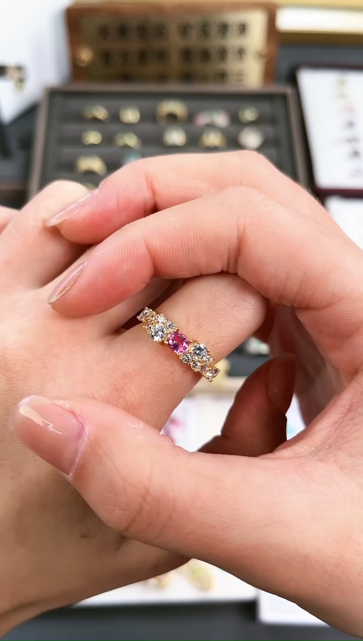 【闪购商品】蓝宝石戒指银S925镶嵌y005