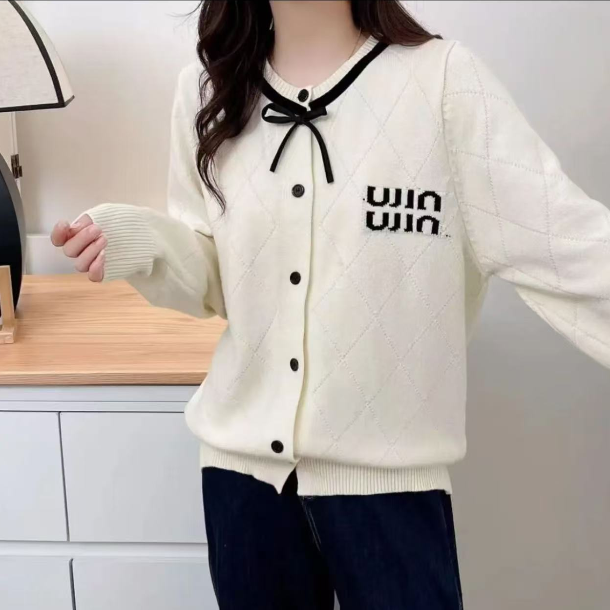 726#小香风长袖针织衫显瘦气质时尚百搭圆领开衫8