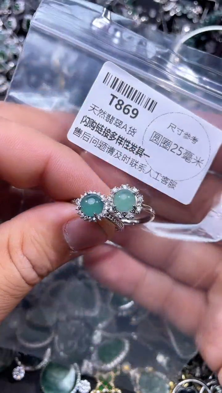 【闪购商品】翡翠颈饰未镶嵌T869戒指 多样性发其一