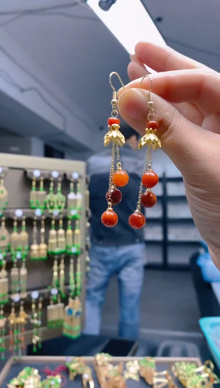 【闪购商品】翡翠耳饰合金0372翡翠耳钩