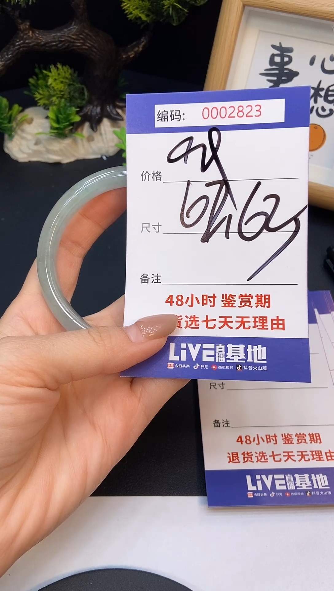 未镶嵌手镯翡翠0002823