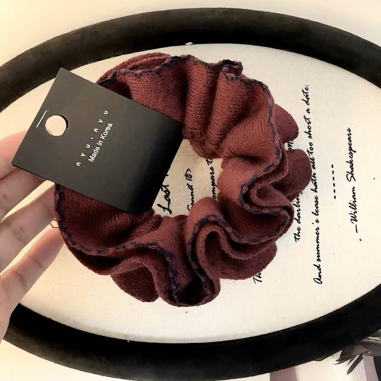 【气质百搭】2025新款日韩气质针织四层小蛮腰发圈大肠圈简约发饰