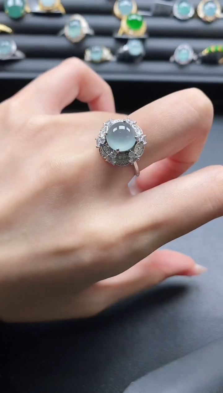 【闪购商品】翡翠戒指银S925镶嵌11111-