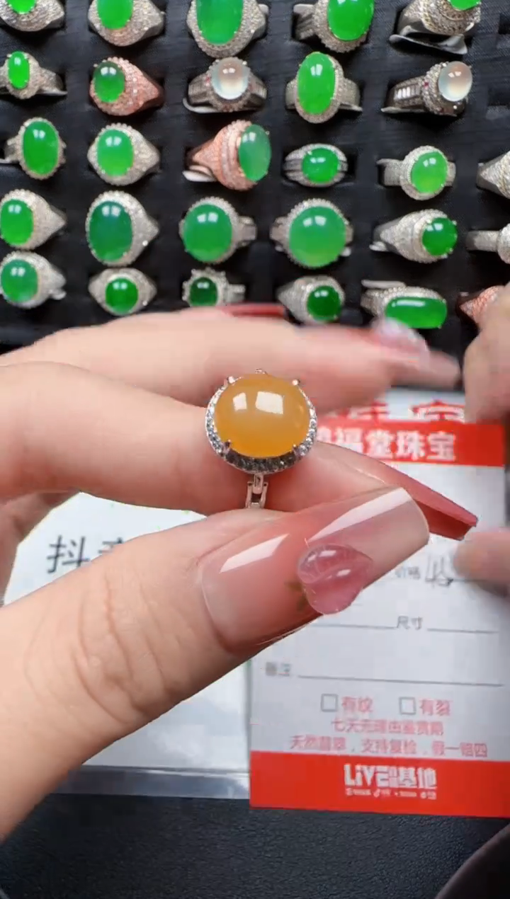 【闪购商品】翡翠戒指银S925镶嵌2407