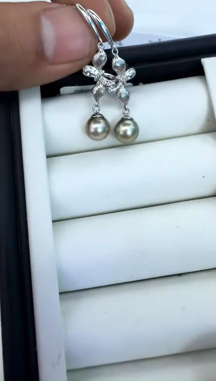 【闪购商品】海水珍珠耳饰银S925镶嵌耳钩