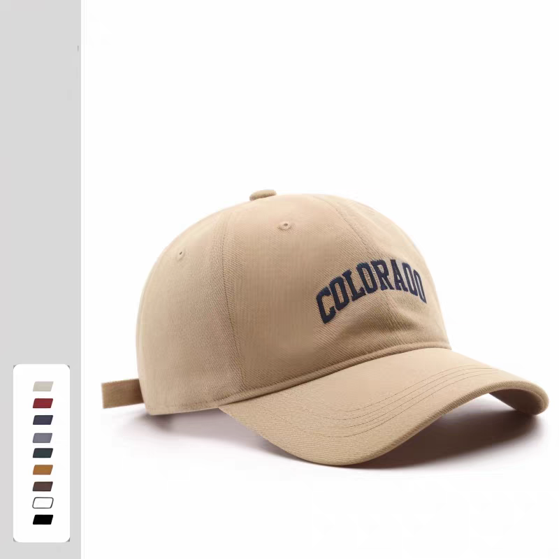 简约刺绣运动棒球帽情侣休闲四季薄款帽子COLORADO