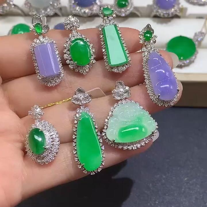 【彩虹盘】翡翠-18K金-多样性发一件-A019|CXQ21