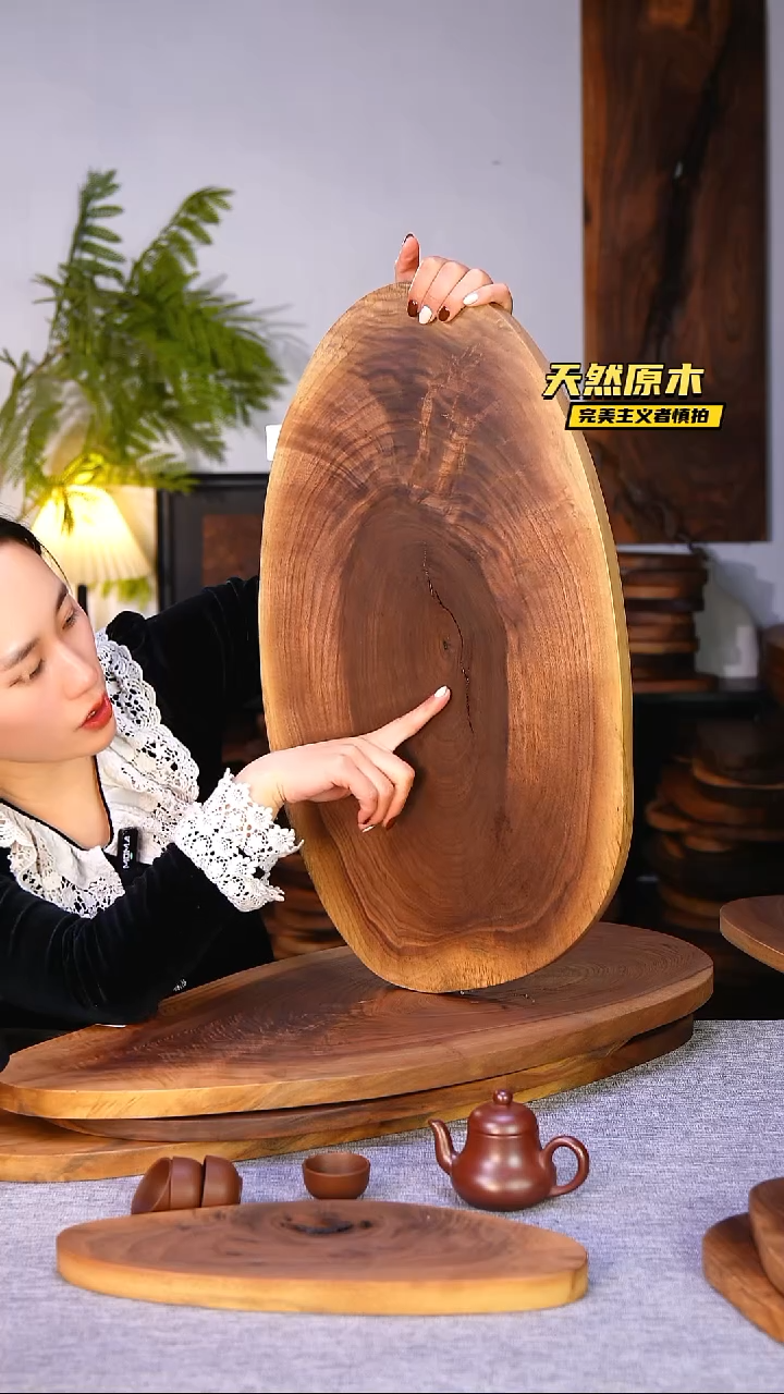 木北美黑胡桃原木.干裂疤结不属于商品质量问题完美主义者慎拍