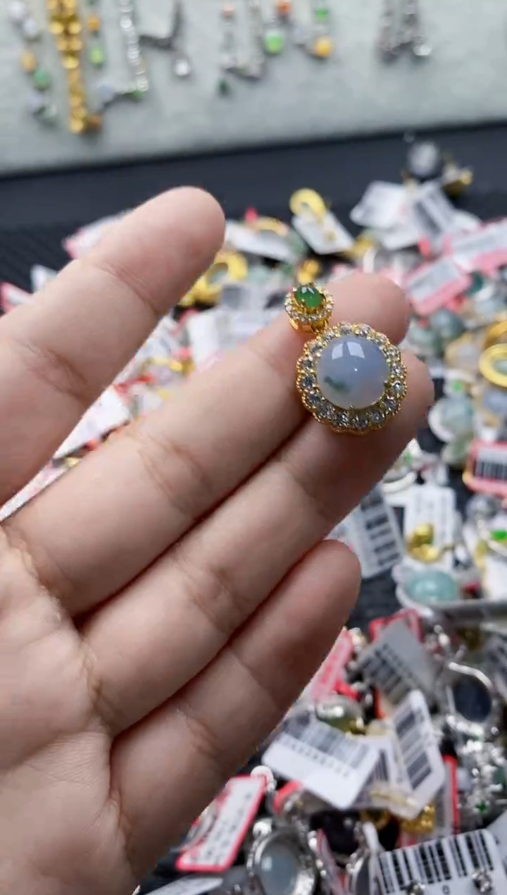 翡翠戒指银S925镶嵌10 000000   8