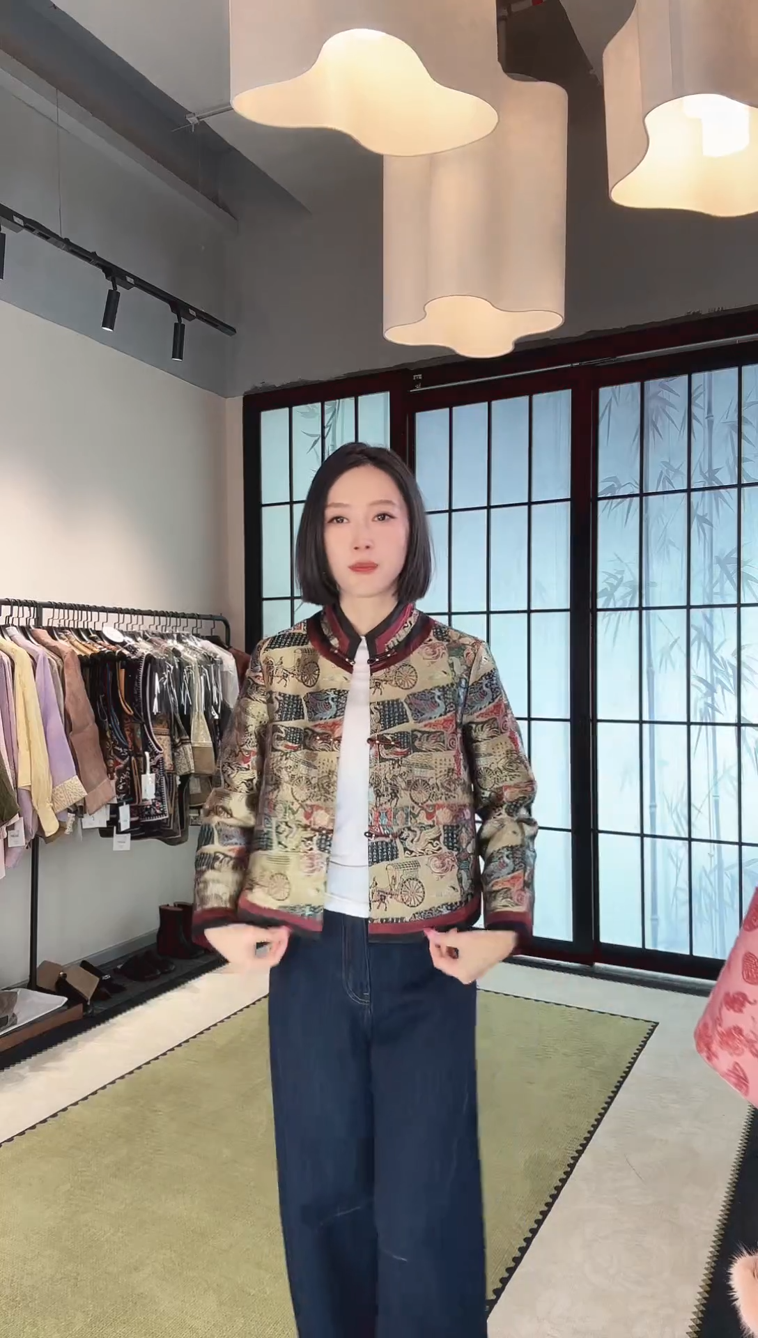 名家唐锦桑蚕丝时尚外套