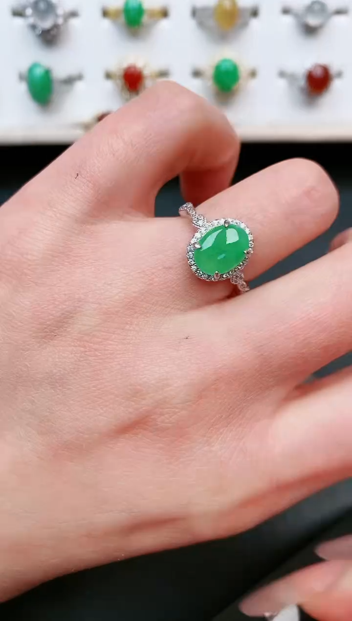 【闪购商品】翡翠戒指银S925镶嵌.....
