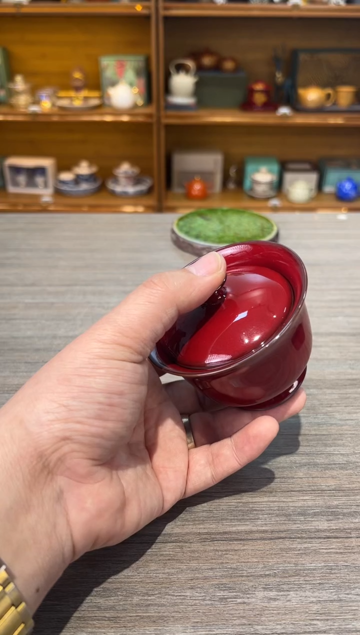 【闪购商品】两才红盖碗茶具茶具