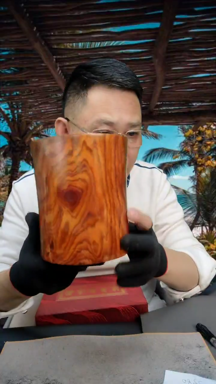 把件黄花梨/降香黄檀三*海黄野生中性料大笔同摆件元旦半价