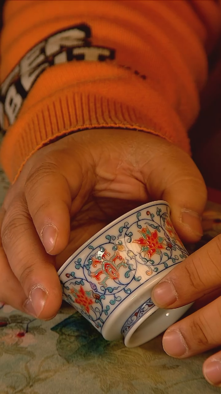 杯手工手绘杯杯很美丽