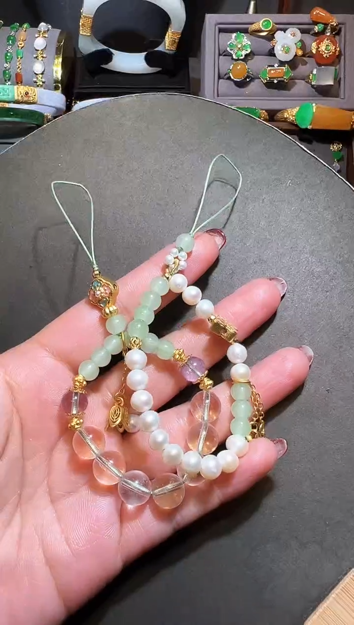 【闪购商品】水晶手里链未镶嵌手机链 两件