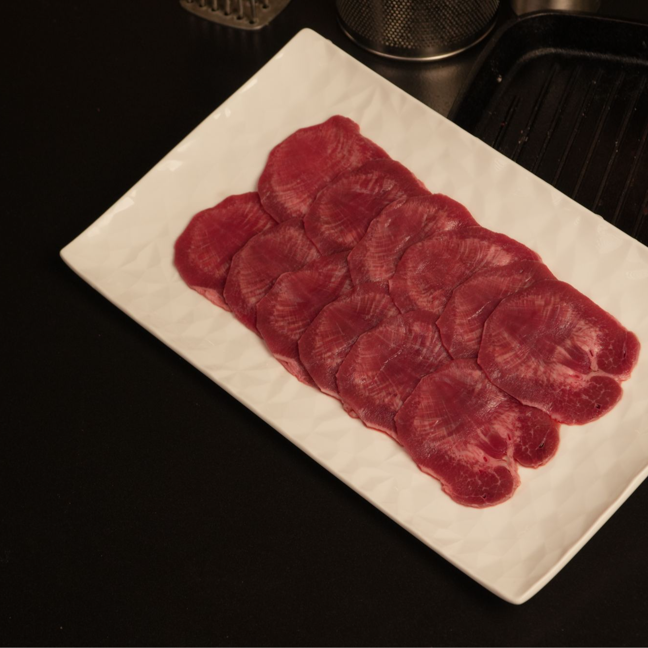 黑牛舌原切牛舌片牛肉片无添加适合煎烤涮