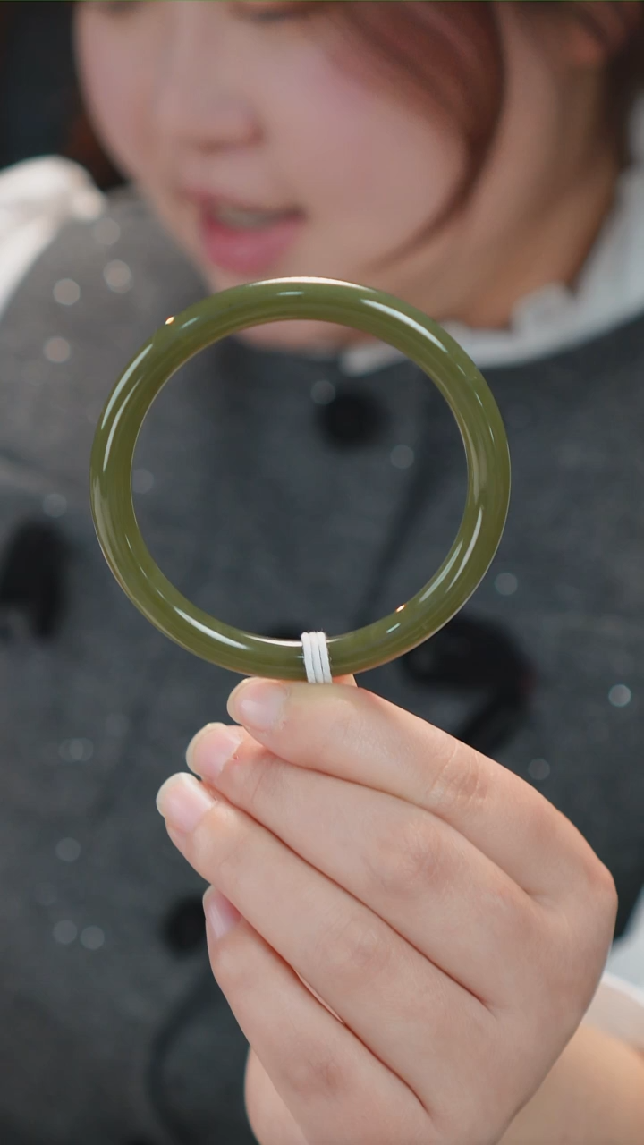 【闪购商品】和田玉手镯未镶嵌5【柚子来啦】和田玉拍一发一60