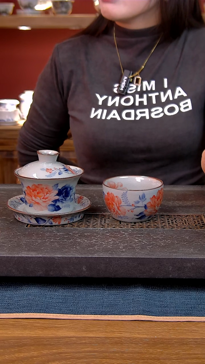 简装家用款2件套 老陶泥开片纹陶瓷茶具