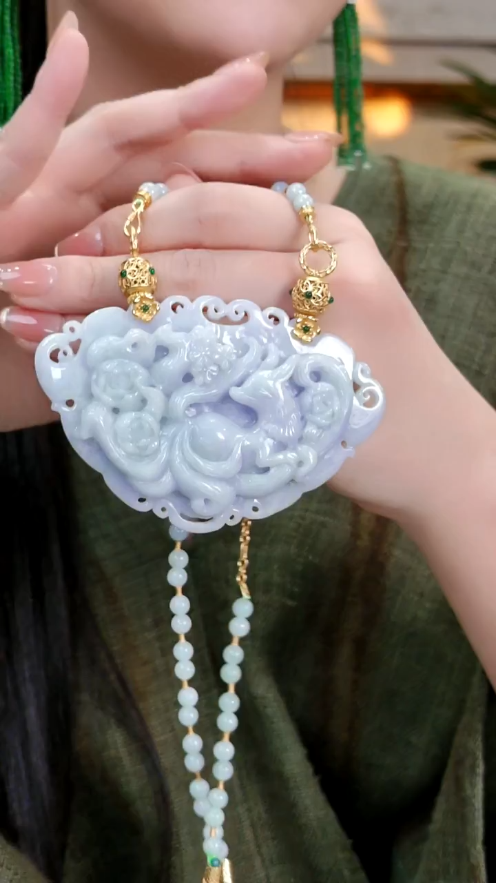 颈饰未镶嵌翡翠国风