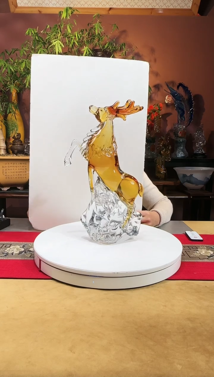 【闪购商品】琉璃手工艺品一鹿高升