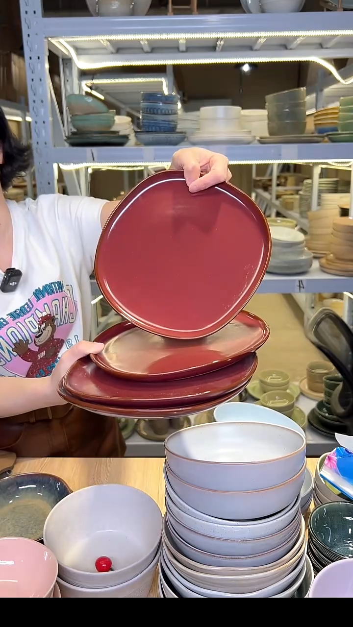 瓷28 外贸尾货高温釉下彩陶瓷餐具默认微瑕