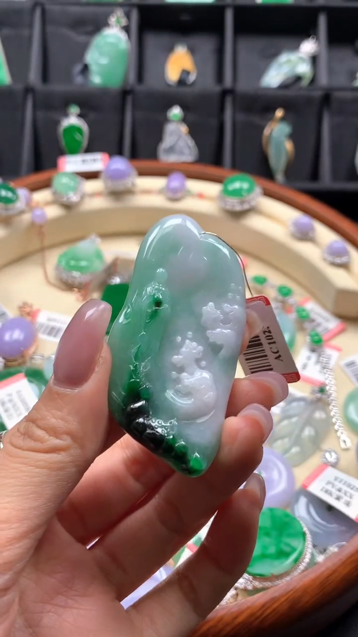 【闪购商品】翡翠颈饰未镶嵌天然缅甸A货翡翠有棉正常没运费险