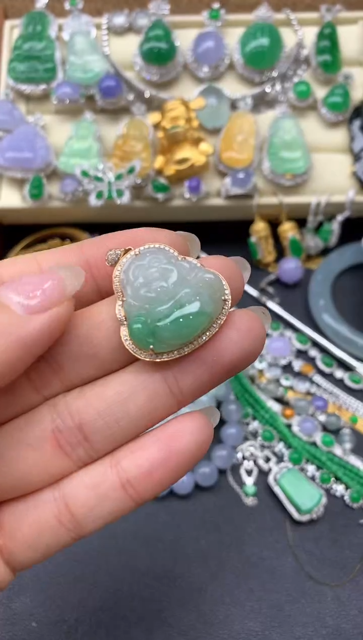 【闪购商品】翡翠颈饰18K金镶嵌426-中国好珍宝