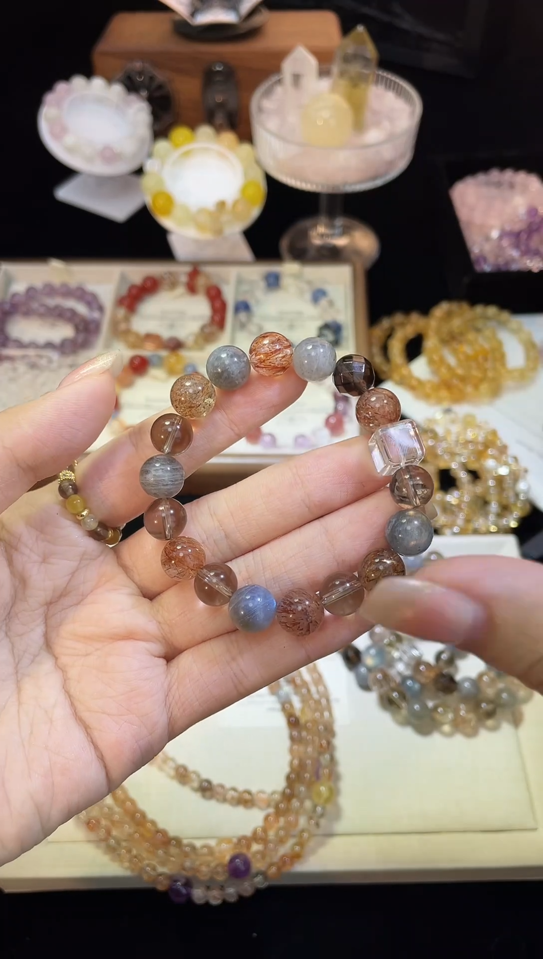 未镶嵌手串水晶冰美式