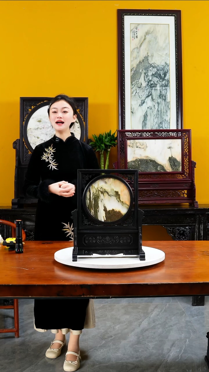 石材天然大理石画摆件