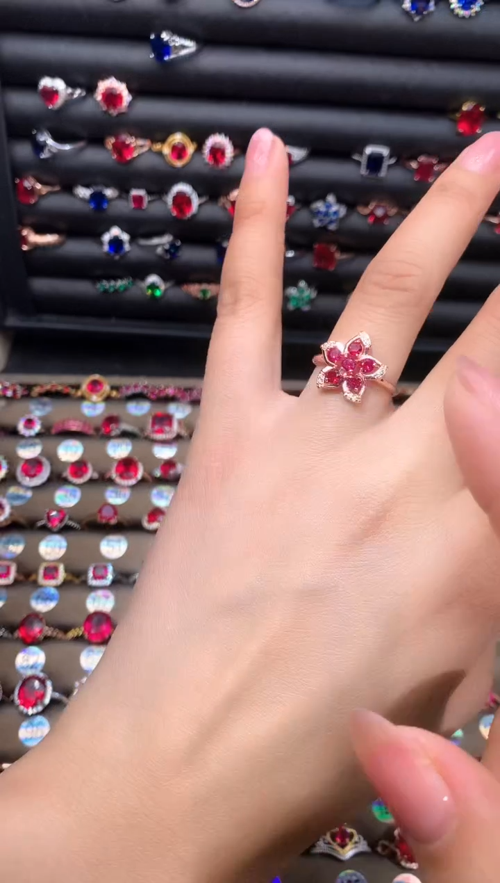 【闪购商品】红宝石戒指银S925镶嵌1