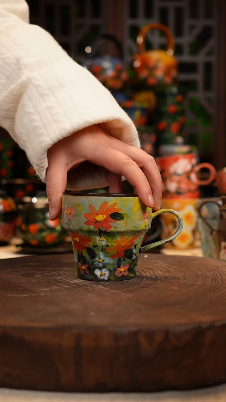 油画 手绘釉下彩