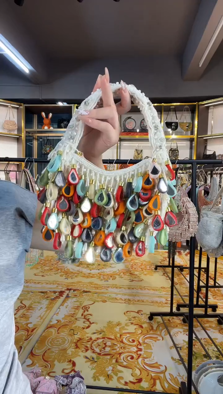 织物珠韵恒泽重工串珠手提包直播间女神专拍