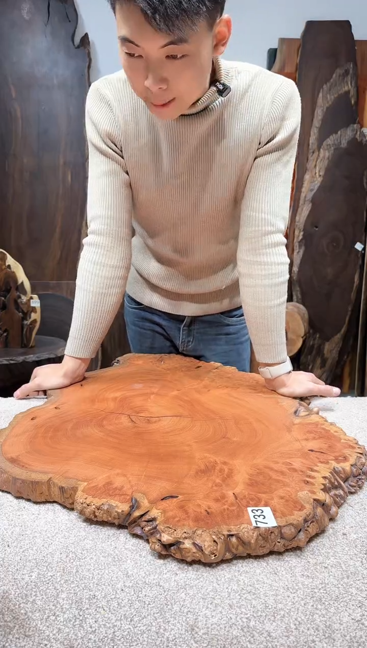 【闪购商品】花梨木类巴花70*64*3编号733