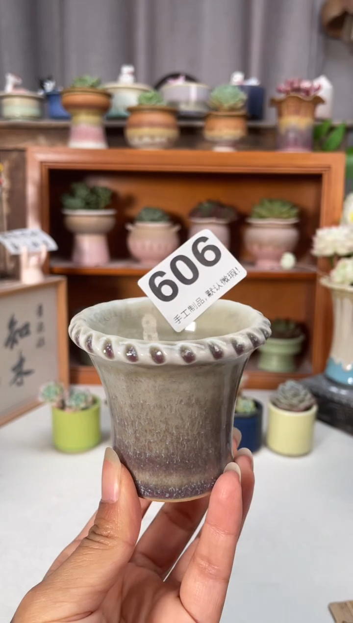 瓷片606知木小芳花盆