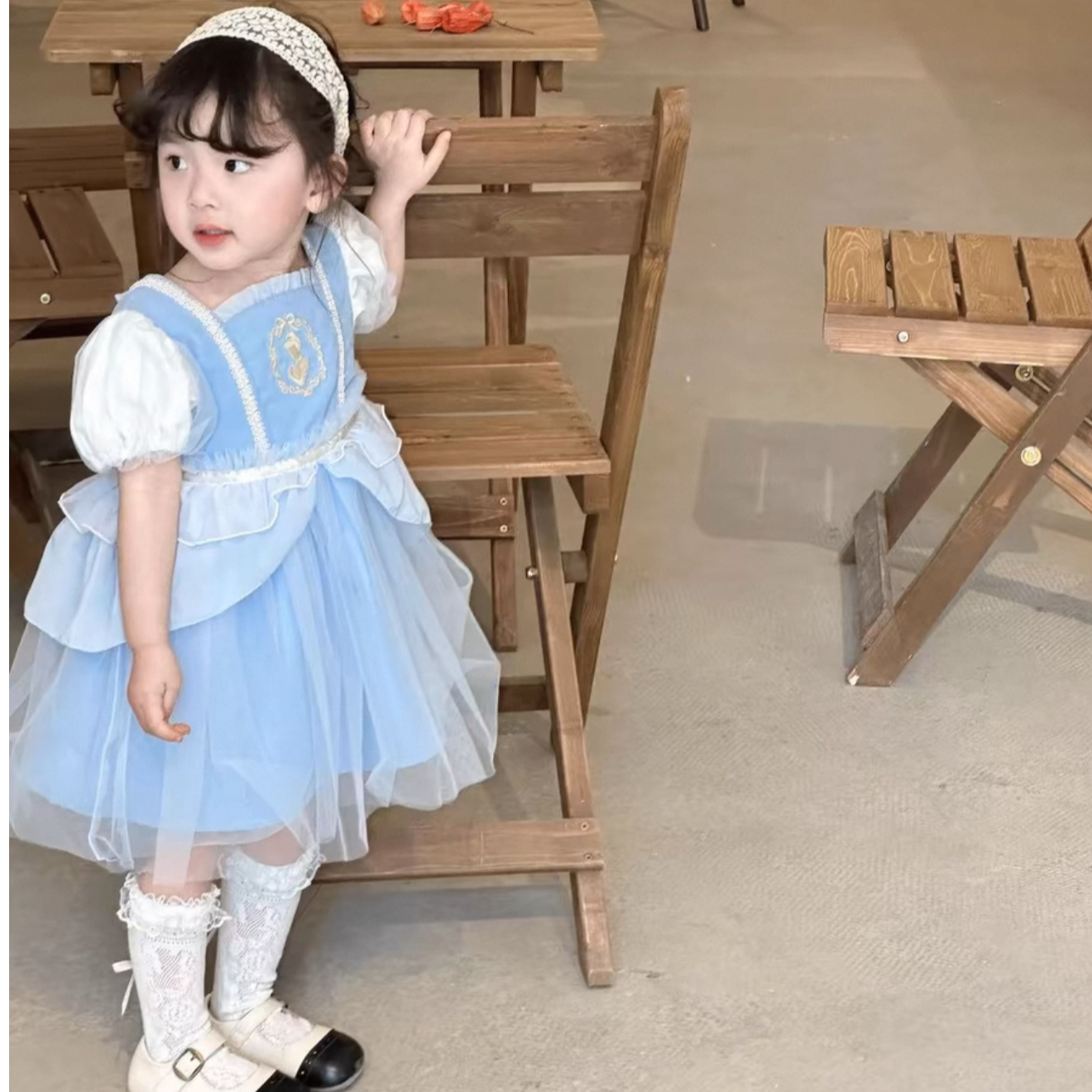 童装女童小木马公主裙连衣裙纱裙仙女裙童装小礼服