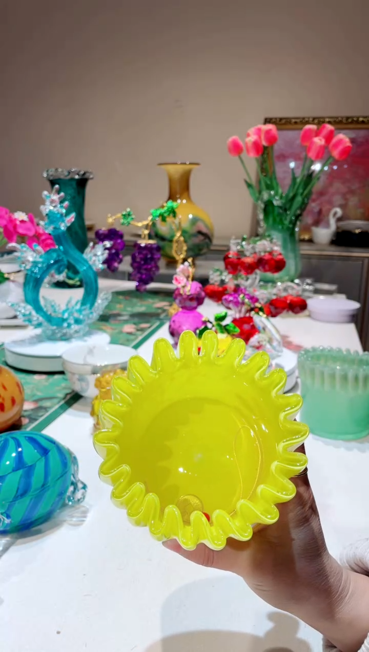 【闪购商品】琉璃手工艺品   黄色折纸小收纳