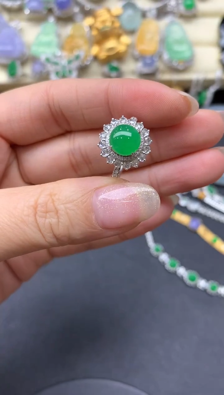 【闪购商品】翡翠戒指18K金镶嵌564-中国好珍宝