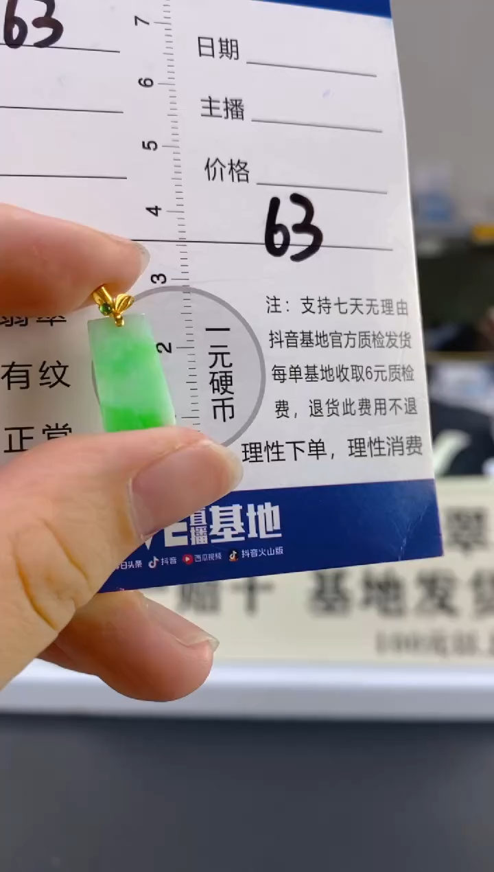 【闪购商品】翡翠颈饰18K金镶嵌天然A货翡翠