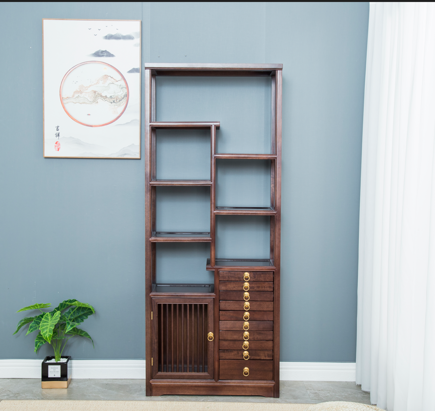 匠心 新中式 博古架展示柜 置物柜多宝阁收藏架