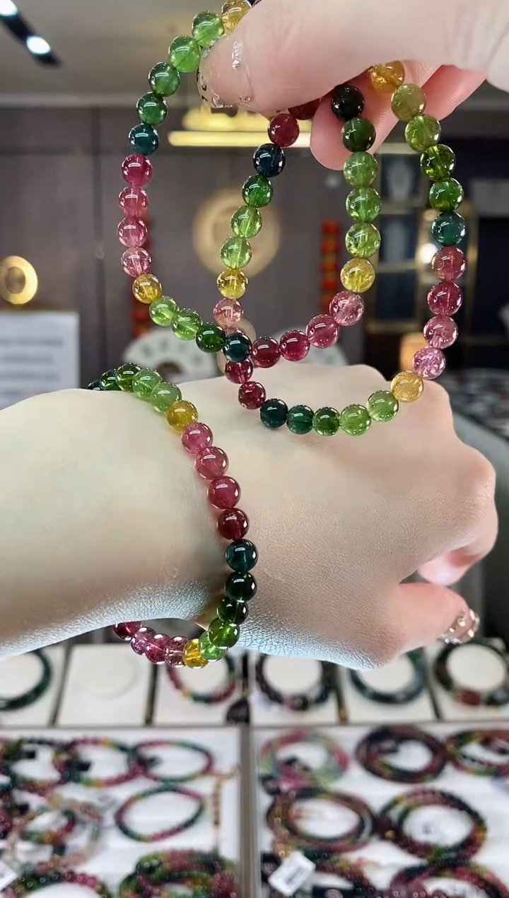 【闪购商品】碧玺单圈手串6mm+未镶嵌多样性发货一条dan