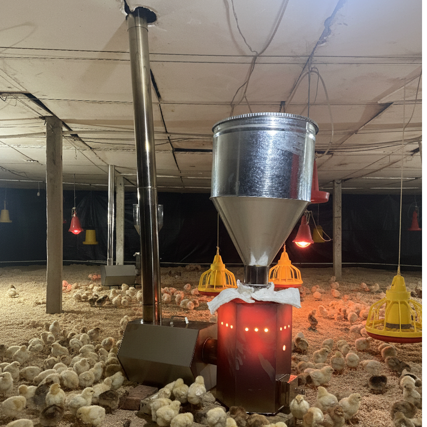 养殖场生物质颗粒保温炉取暖炉鸡苗鸭苗鹅苗养鸡场养鸭场