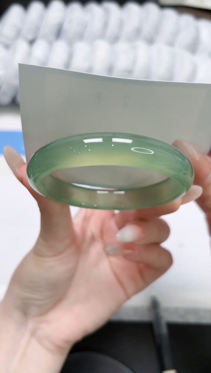 【闪购商品】石英质玉未镶嵌手镯146-55.6晴水