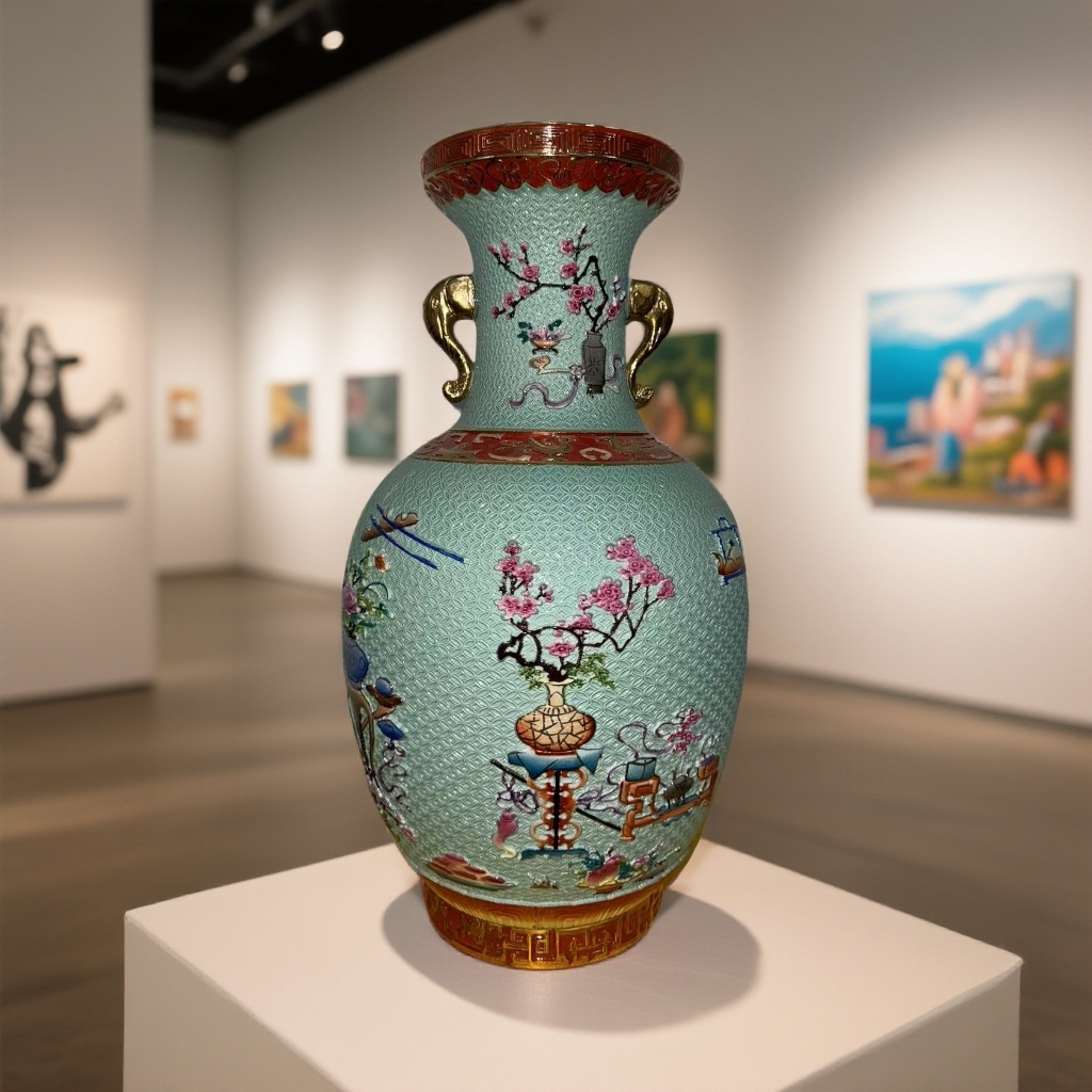 景德镇陶瓷双儿瓷瓶