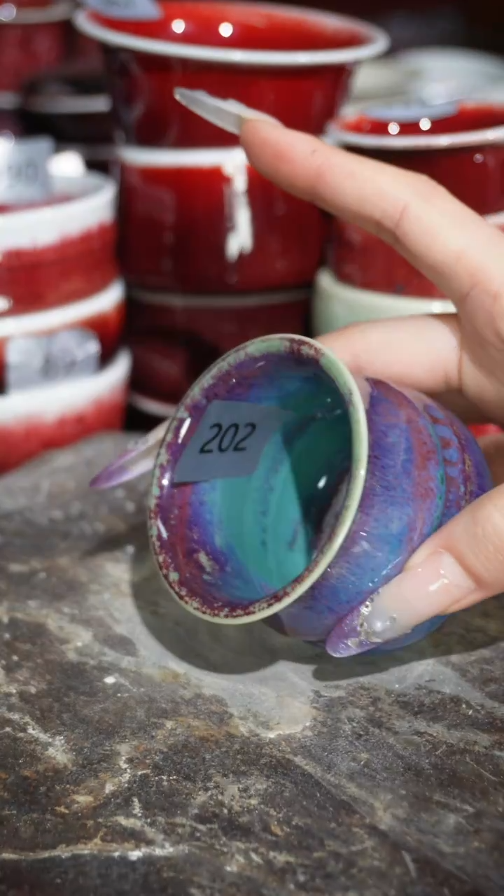 摆件陶精品窑变钧瓷茶器