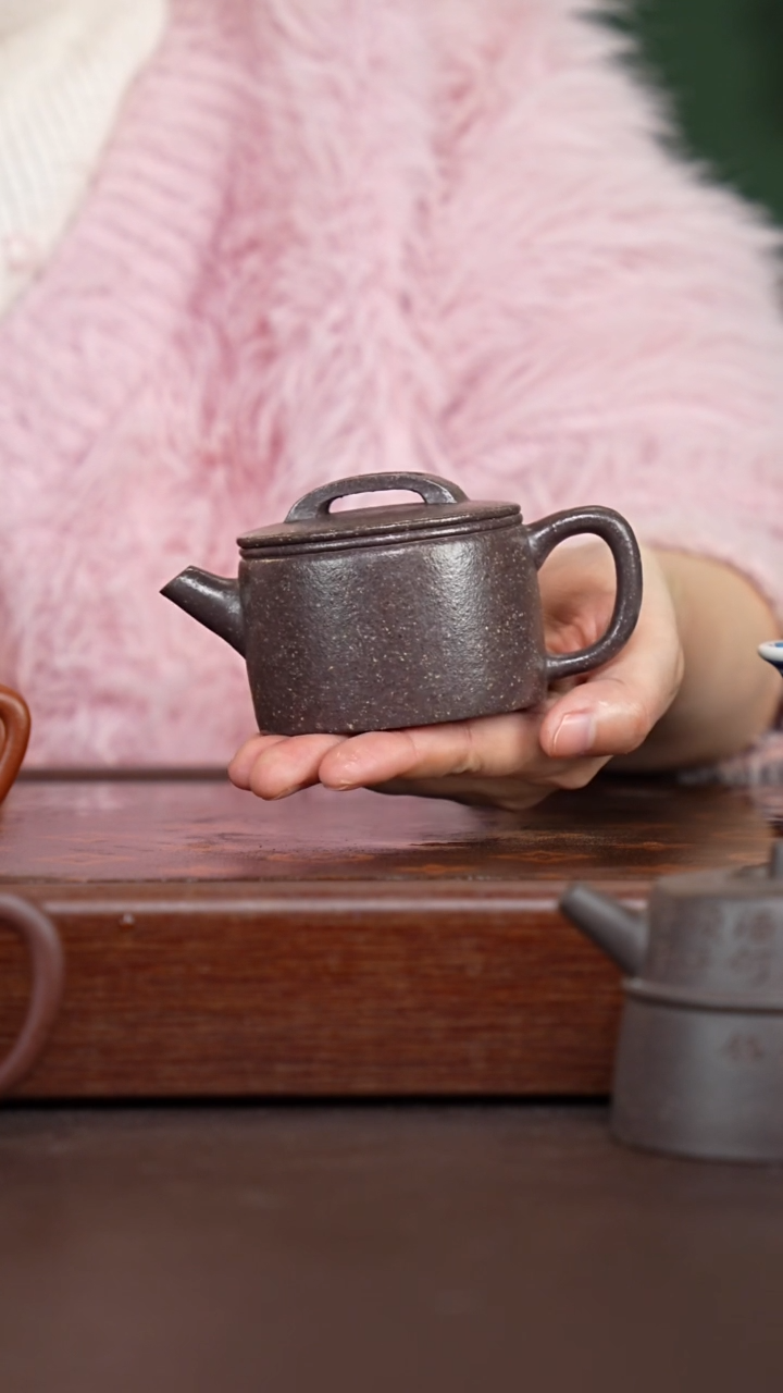 茶壶紫砂16目粗砂天青汉瓦