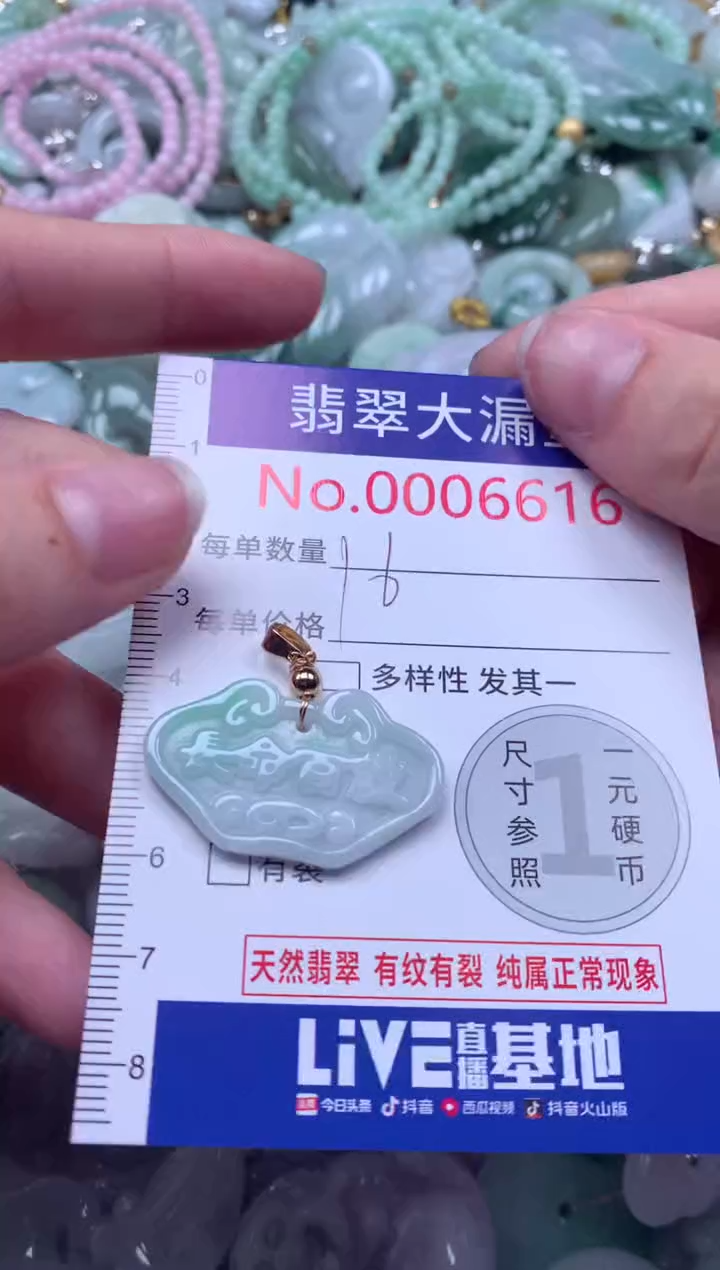 翡翠未镶嵌吊坠(不含链)6616