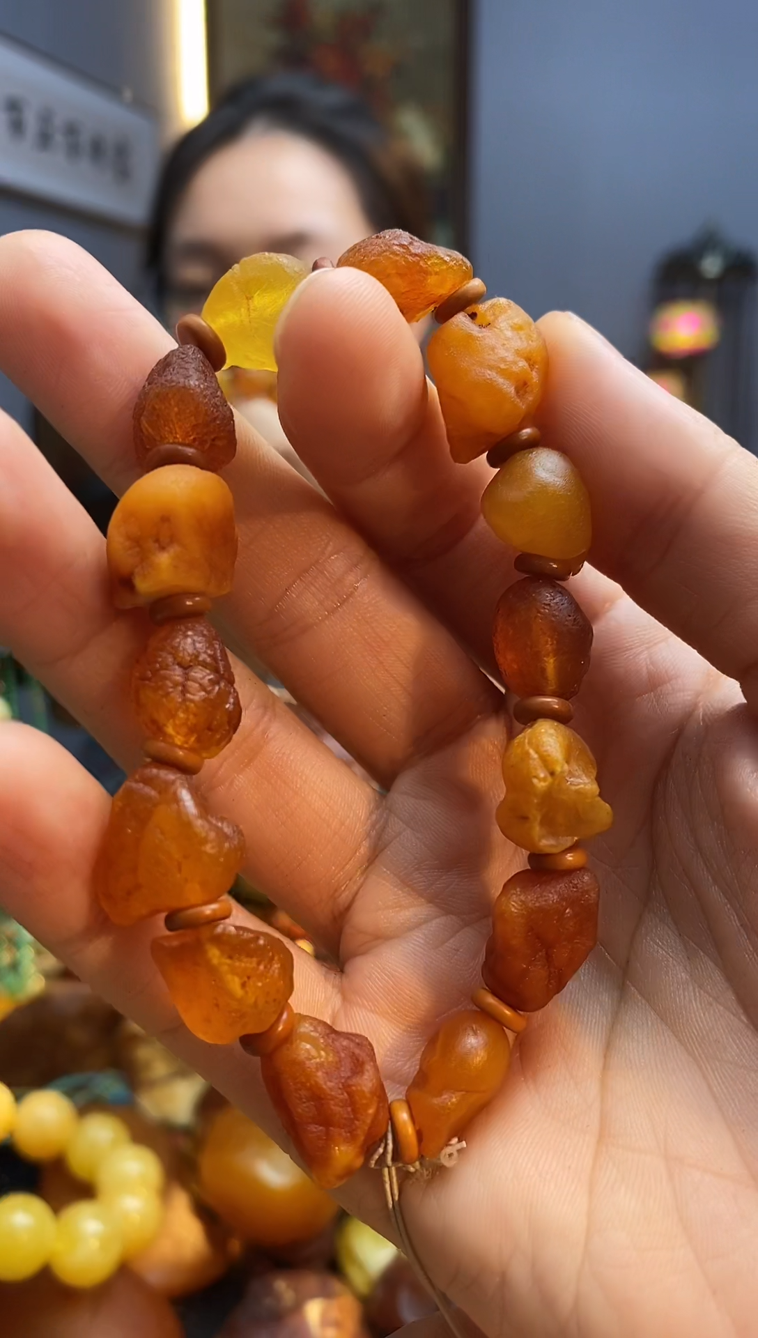 手链琥珀未镶嵌手串